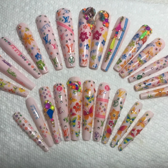 Luxury LV Custom Press-On Nails 3XL Louis Vuitton - Picture 3 of 4
